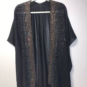Sheet Black Kimono/Cover Up